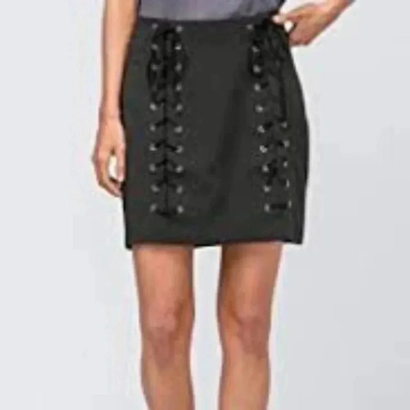 NWT Revolve By The Way black lace up mini skirt size Small - Picture 3 of 7